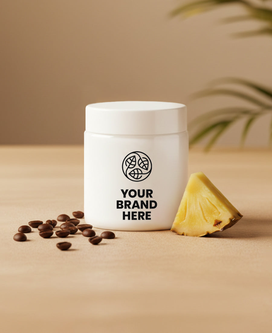 Crème Corporelle Raffermissante Caféine & Ananas - pour la réduction de la cellulite - 200 ml.