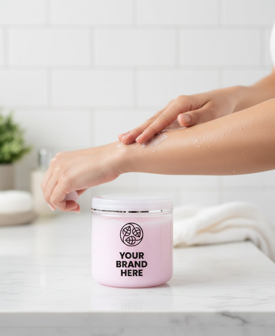 Exfoliante de balneario con gránulos de rosa blanca - 500 ml.