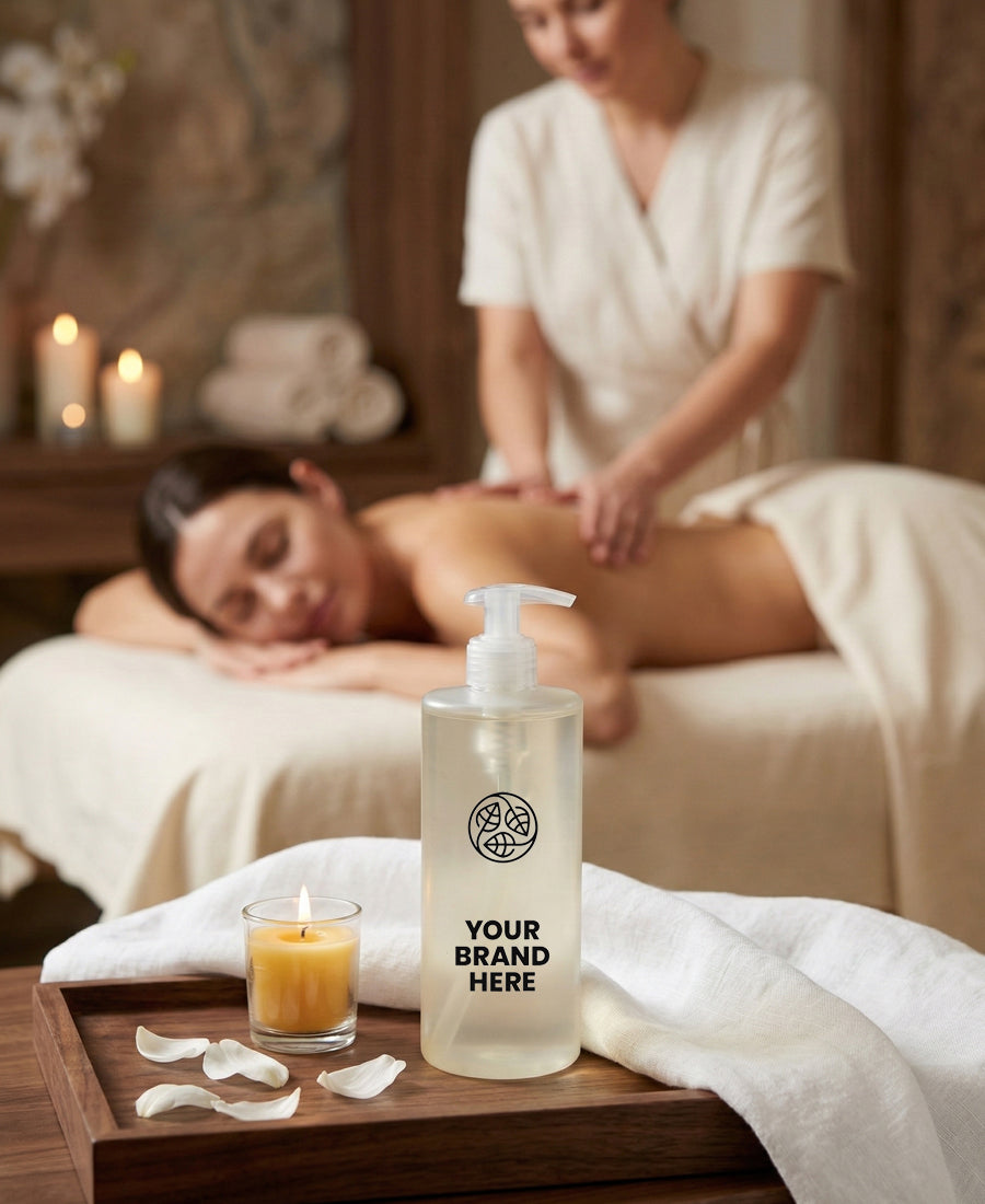 Smyslový lázeňský masážní olej Zlato a jantar – 500 ml.