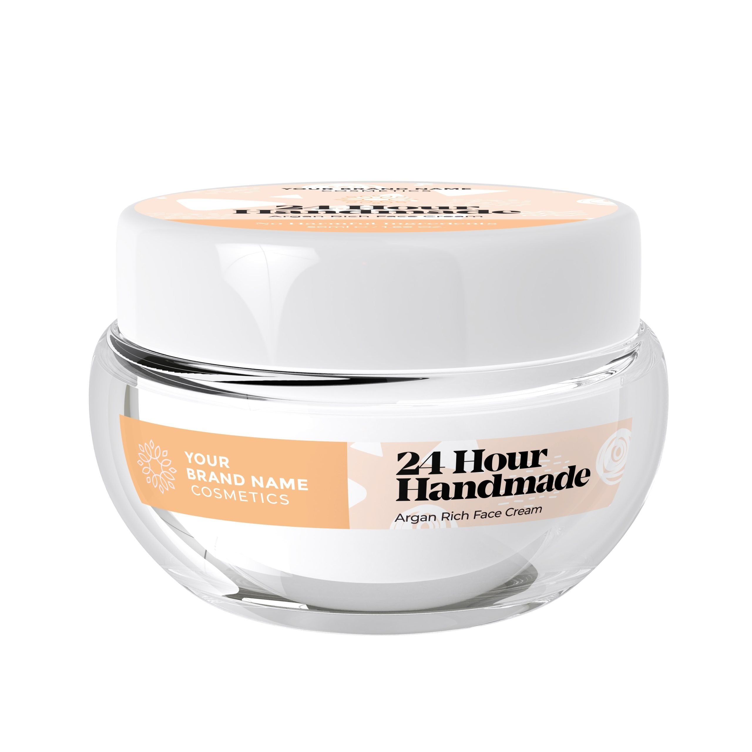 24H Handmade Argan Rich Face Cream - 50 ml. - Made By Nature Labs - Private Label Natural Skin Care &amp; Cosmetics 