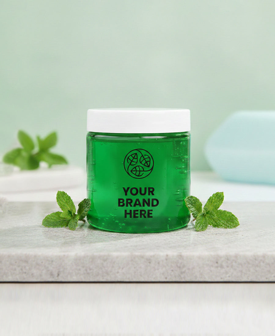 Gel de corp răcoritor și fermizant cu cofeină, mentă și lămâie - 200 ml.