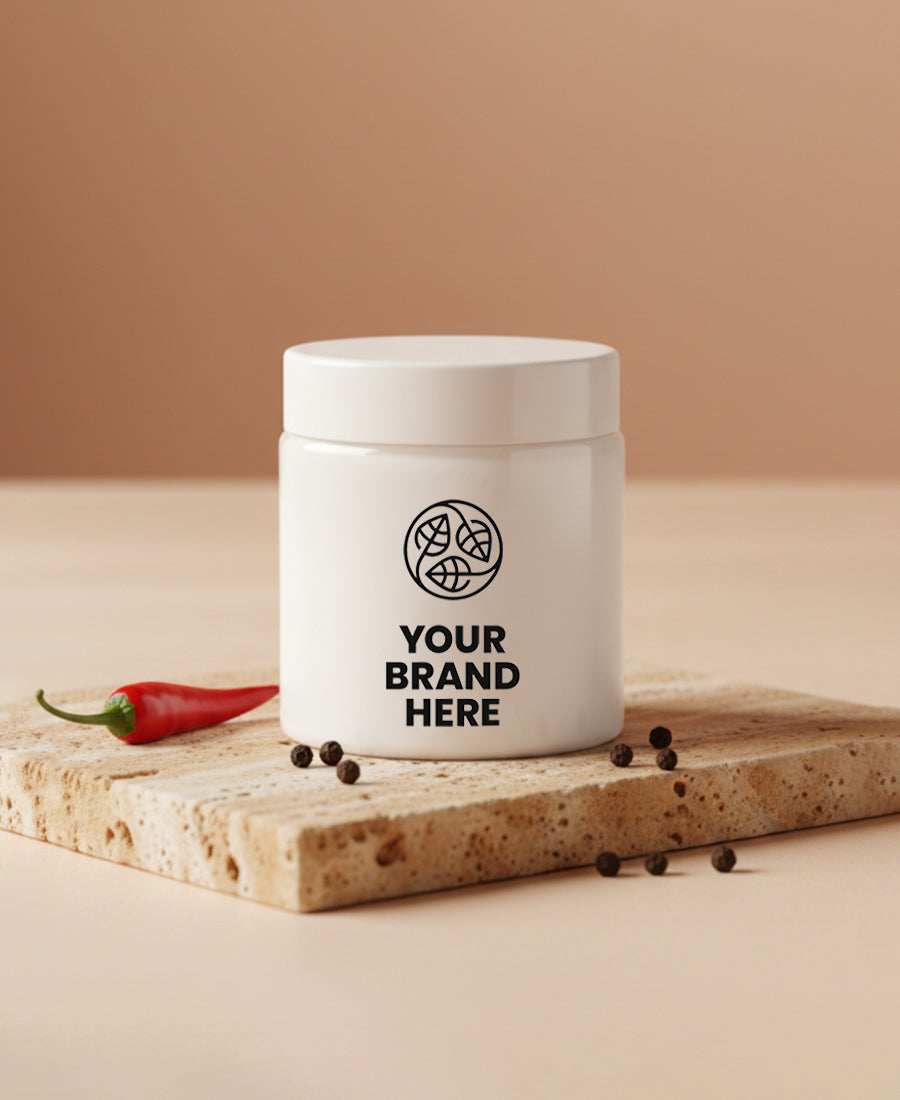 Šildantis ir stangrinantis kūno kremas su čili ir juodaisiais pipirais – 200 ml.