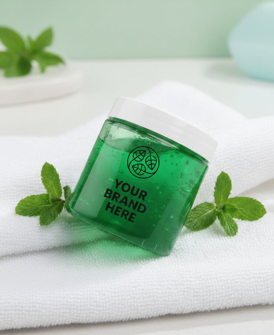 Gel de corp răcoritor și fermizant cu cofeină, mentă și lămâie - 200 ml.