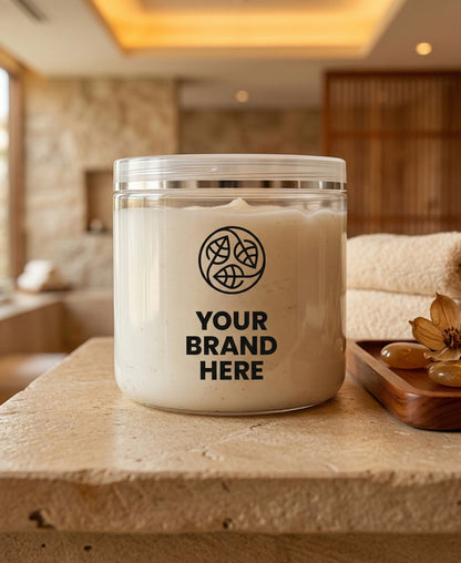 Afgiftende spa-lermaske guld og rav - 500 ml.