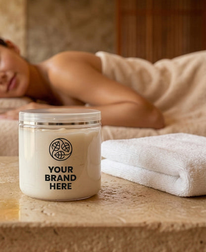 Afgiftende spa-lermaske guld og rav - 500 ml.