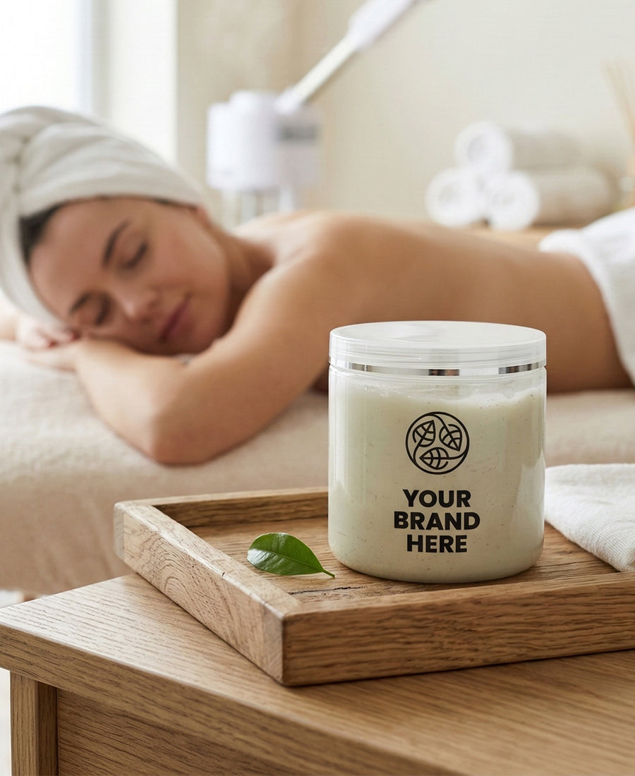 Maschera all’argilla per centro benessere disintossicante al tè verde - 500 ml.