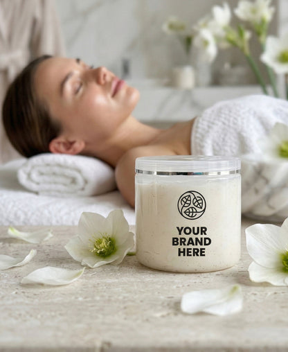 Masque d’argile détox pour station thermale, fleurs de neige - 500 ml.