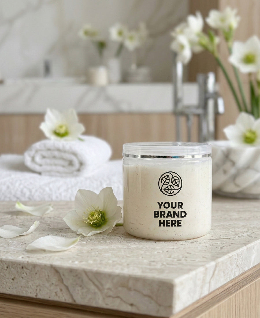 Masque d’argile détox pour station thermale, fleurs de neige - 500 ml.