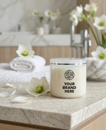 Masque d’argile détox pour station thermale, fleurs de neige - 500 ml.