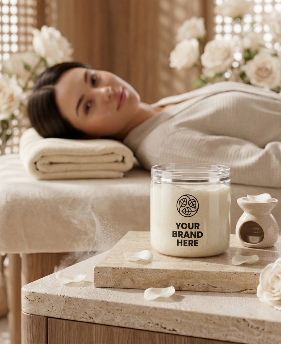 Detoxikační lázeňská jílová maska Bílá růže – 500 ml.