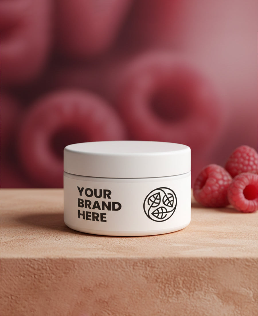 Soft Scrub Raspberry Private Label Body Salt Scrub Raspberry - 250 ml. | Made By Nature Labs