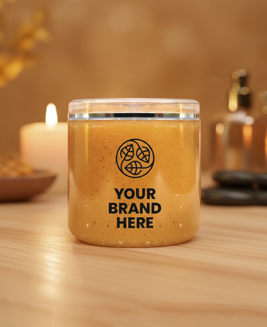 Afschilferende kuurscrub Goud &amp; Amber - 500 ml.