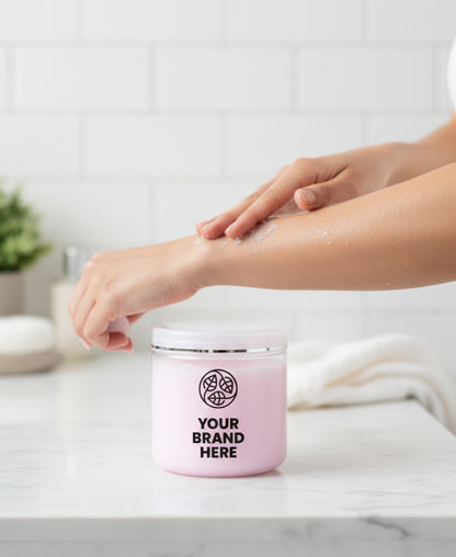 Exfoliante de balneario con gránulos de rosa blanca - 500 ml.