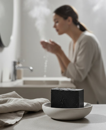 Aktivkohle-Seifenstück – 110 g.