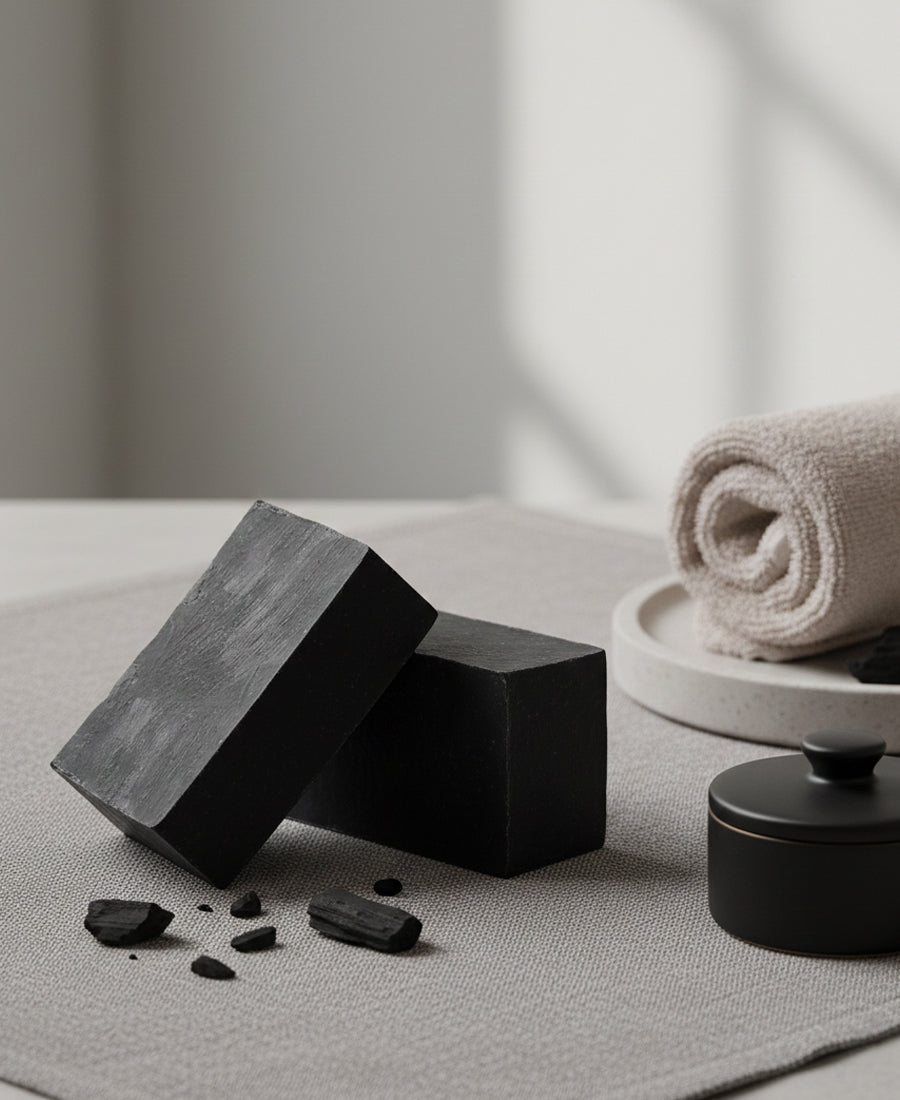 Aktivkohle-Seifenstück – 110 g.