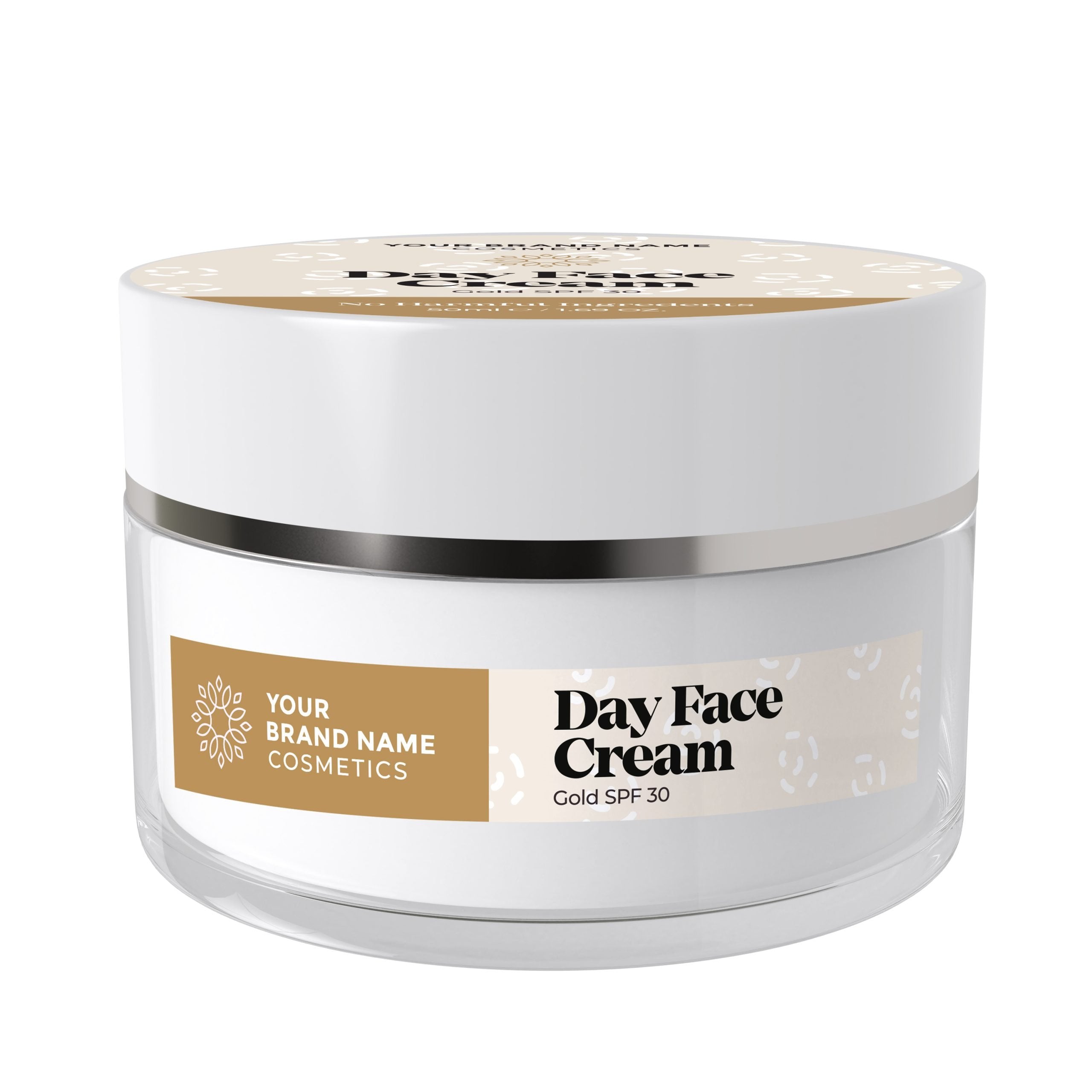 Day Face Cream with Gold Particles – 50 ml. - Made By Nature Labs - Private Label Natural Skin Care &amp; Cosmetics 