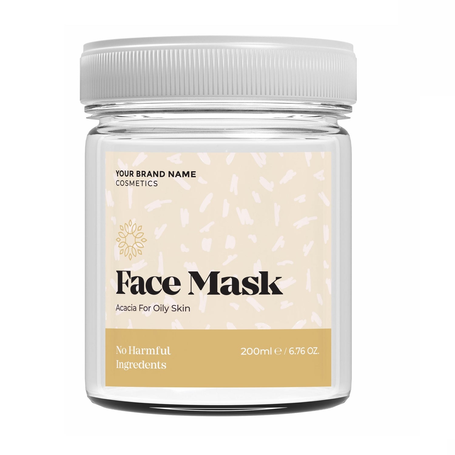 Purifying Face Mask Acacia - 200 ml. - Made By Nature Labs - Private Label Natural Skin Care &amp; Cosmetics 