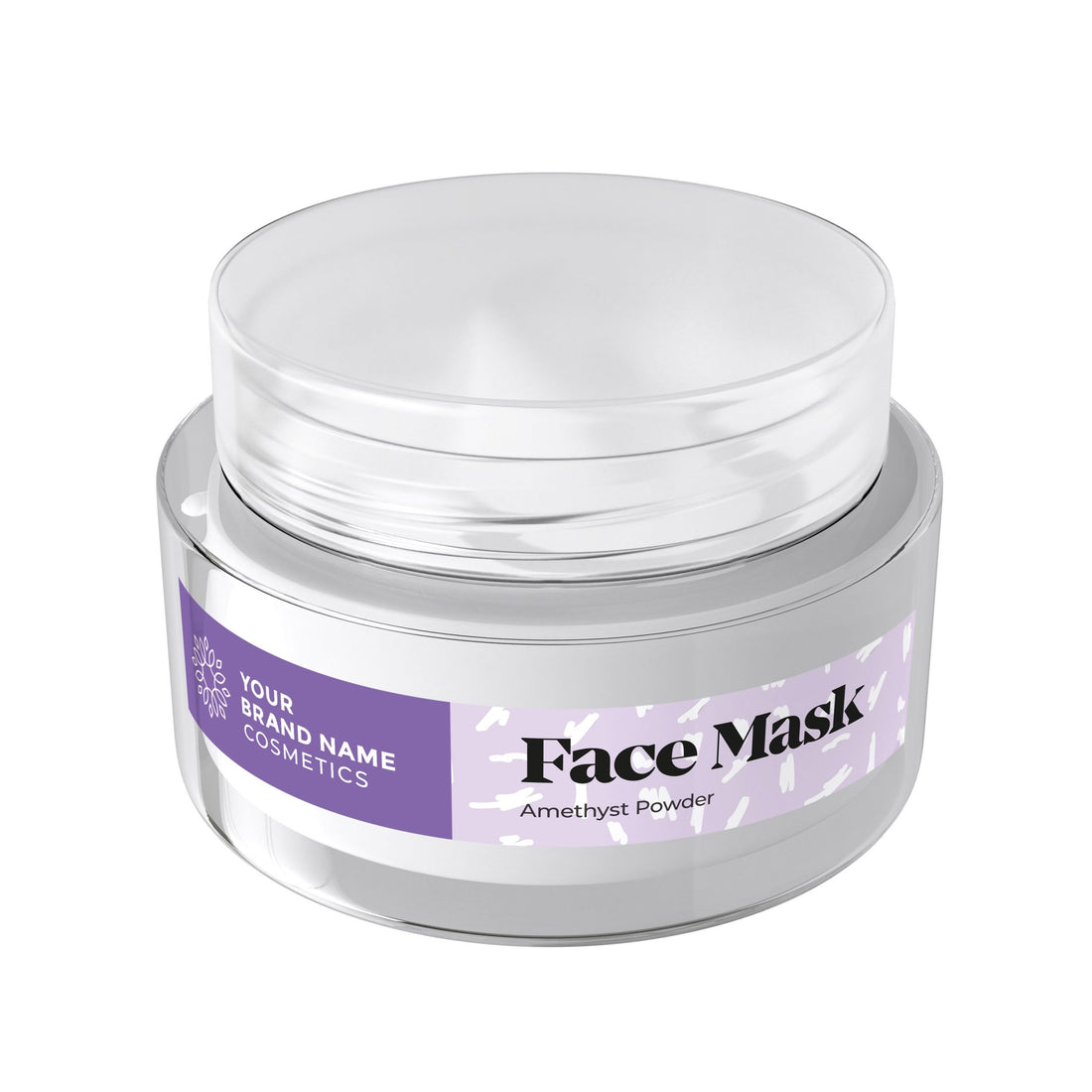 Moisturizing Face Mask with Amethyst Powder - 100 ml. - Made By Nature Labs - Private Label Natural Skin Care &amp; Cosmetics 