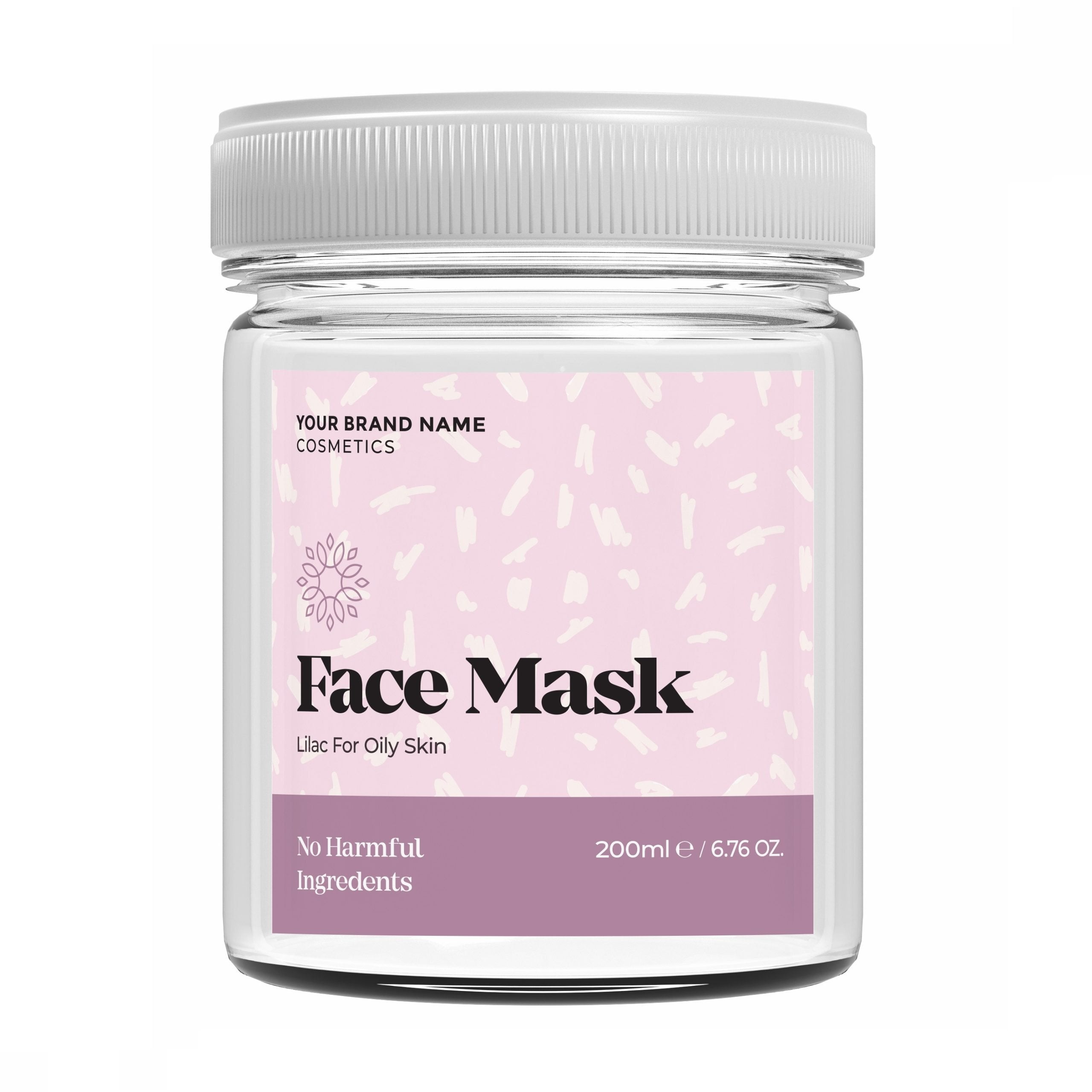 Purifying Face Mask Lilac - 200 ml. - Made By Nature Labs - Private Label Natural Skin Care &amp; Cosmetics 