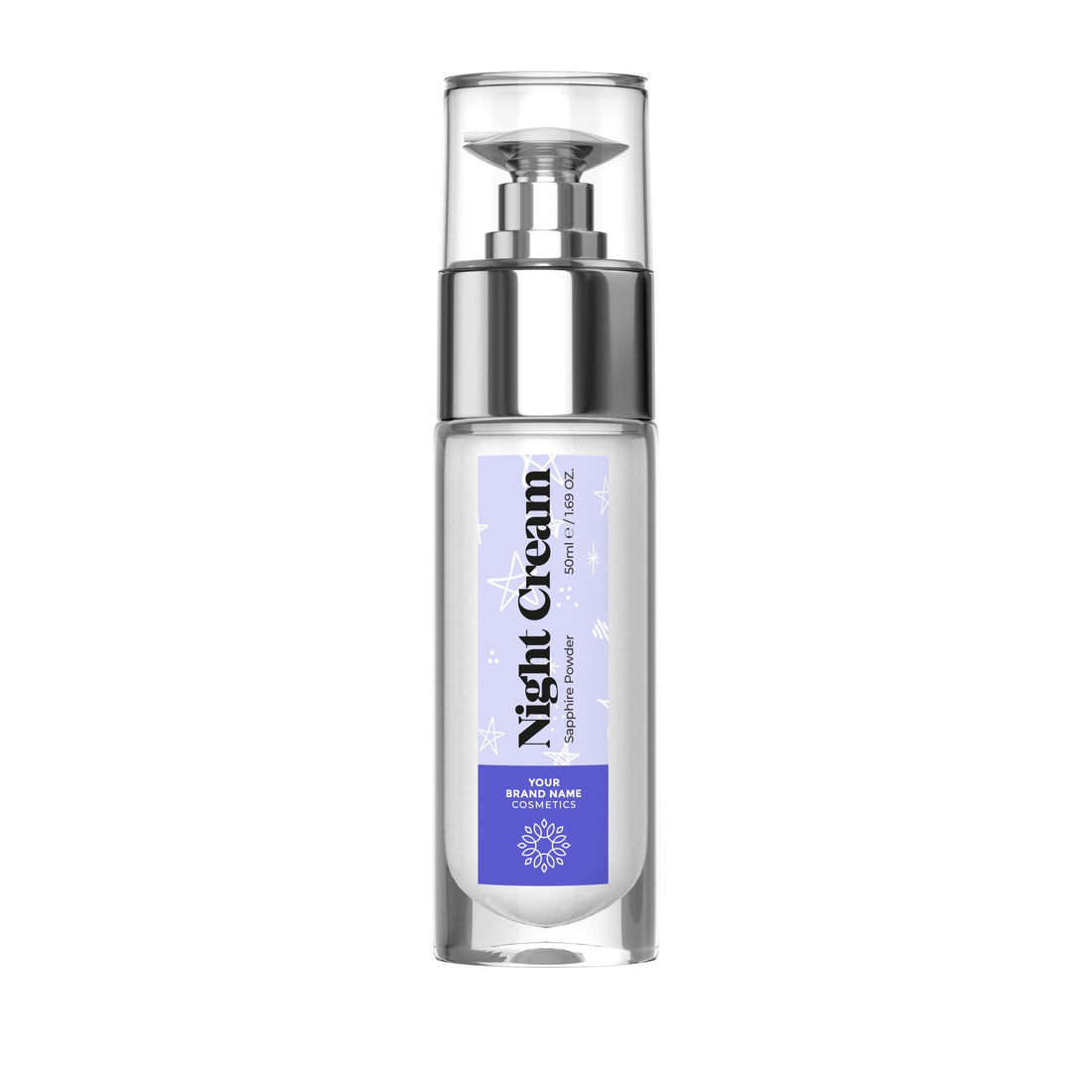 Rejuvenating Night Cream with Sapphire Powder - 50 ml. - Made By Nature Labs - Private Label Natural Skin Care &amp; Cosmetics 