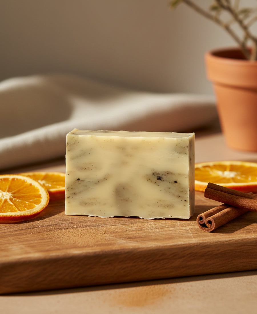 Orange- und Zimtseifenstück – 110 g.