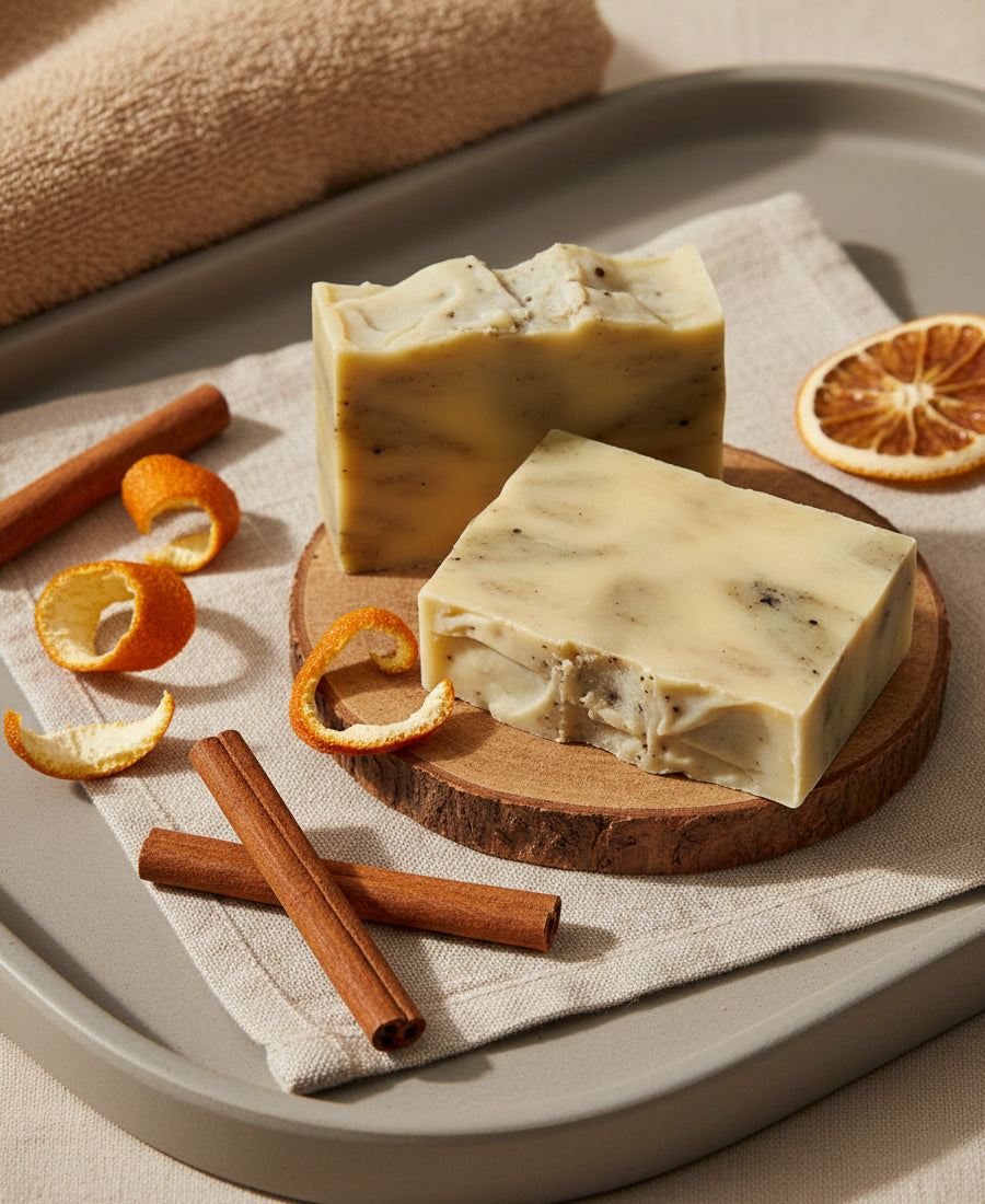 Orange- und Zimtseifenstück – 110 g.