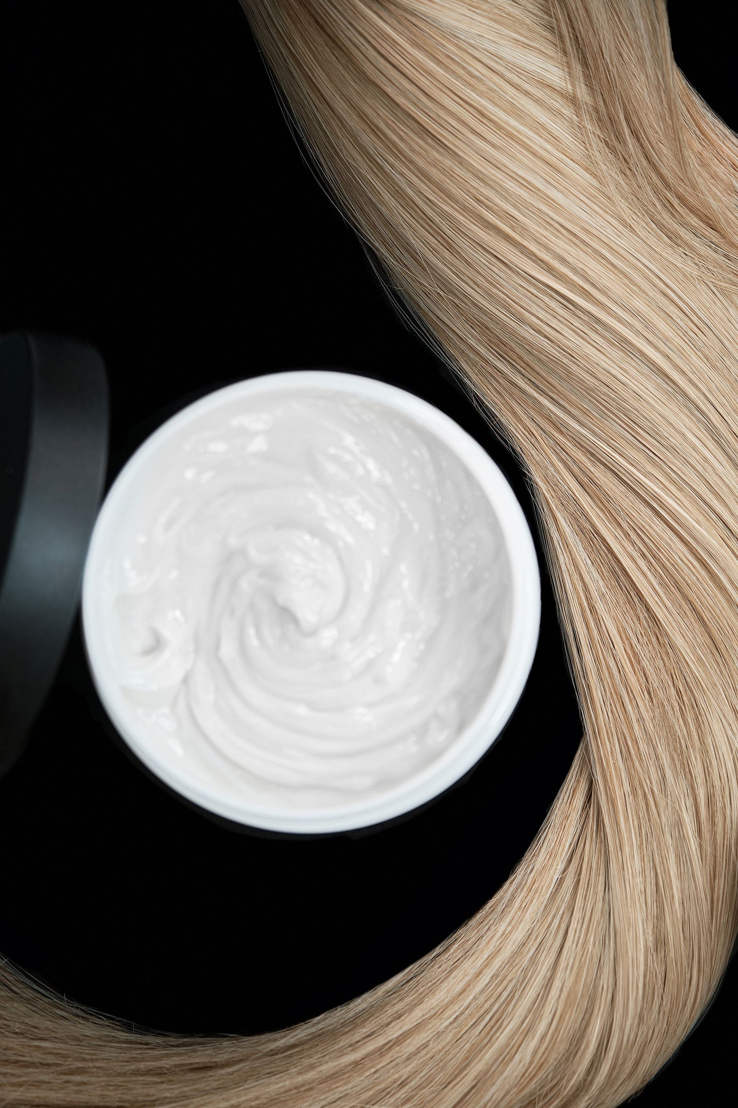 blonde hair with hair balm