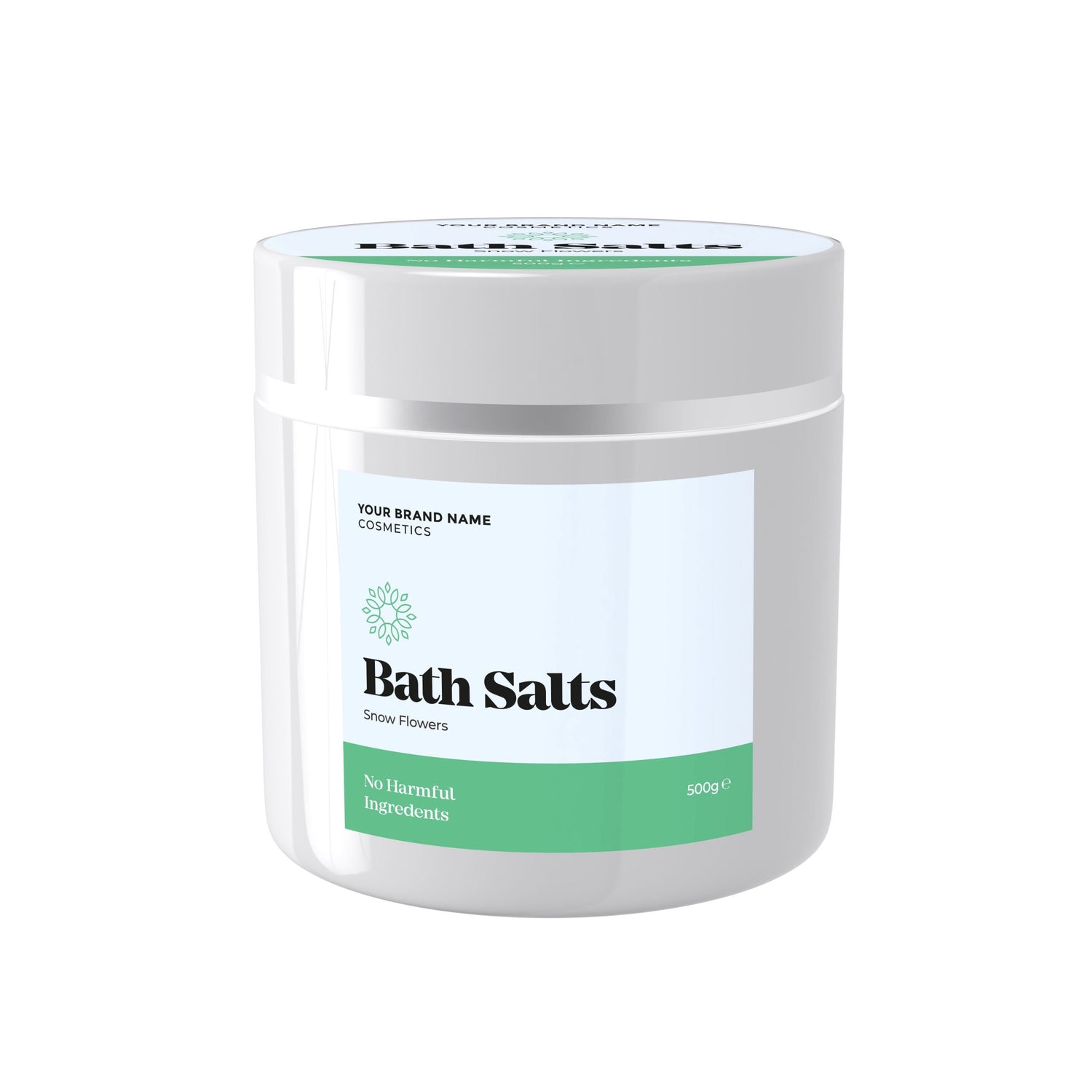 Bath Salts Snow Flowers - 500 g. - Made By Nature Labs - Private Label Natural Skin Care &amp; Cosmetics 