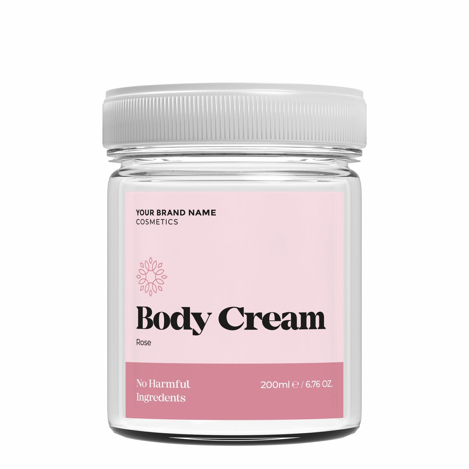 Body Cream Rose - 200 ml. - Made By Nature Labs - Private Label Natural Skin Care &amp; Cosmetics 