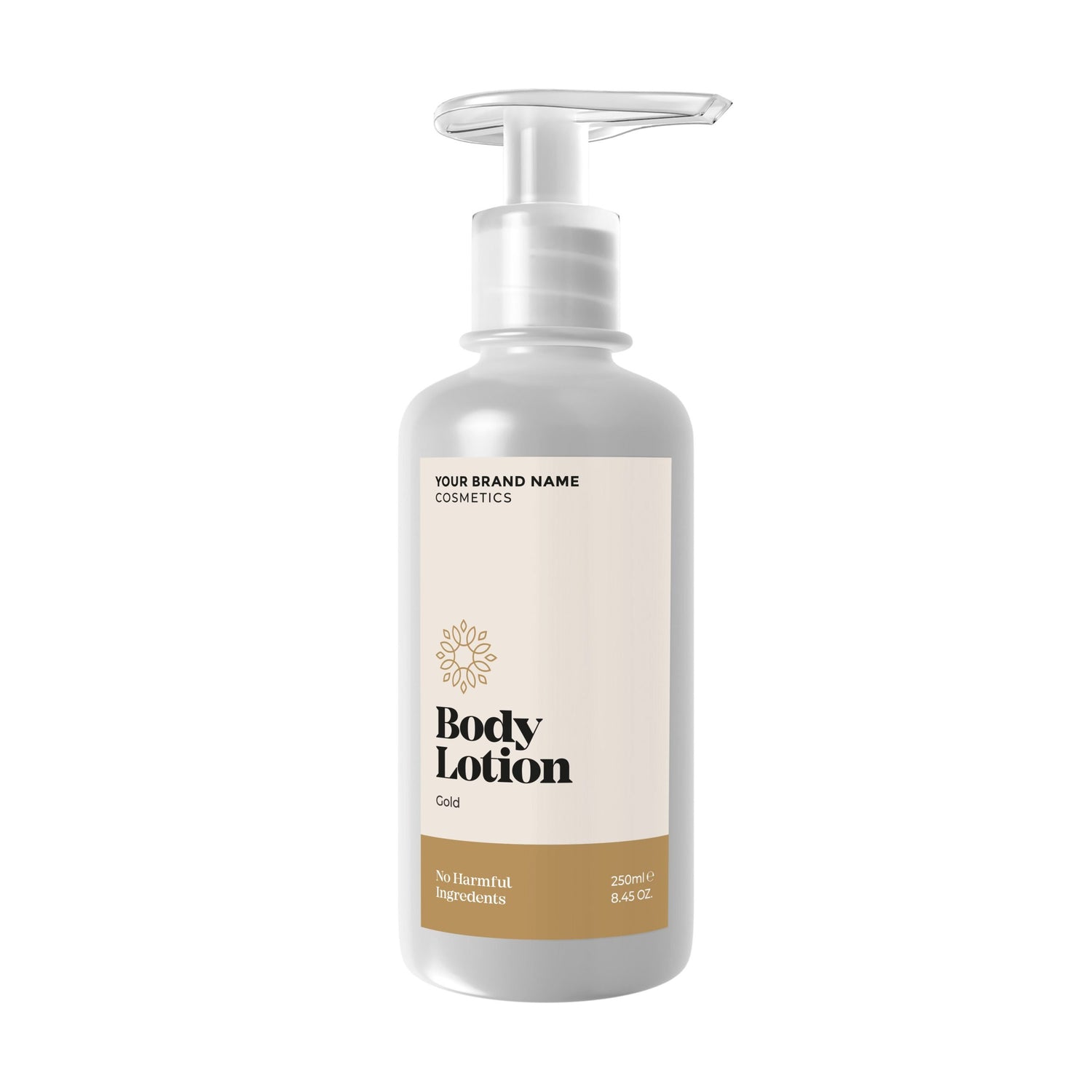 Skin Glow Body Lotion with Gold Particles - 250 ml. - Made By Nature Labs - Private Label Natural Skin Care &amp; Cosmetics 