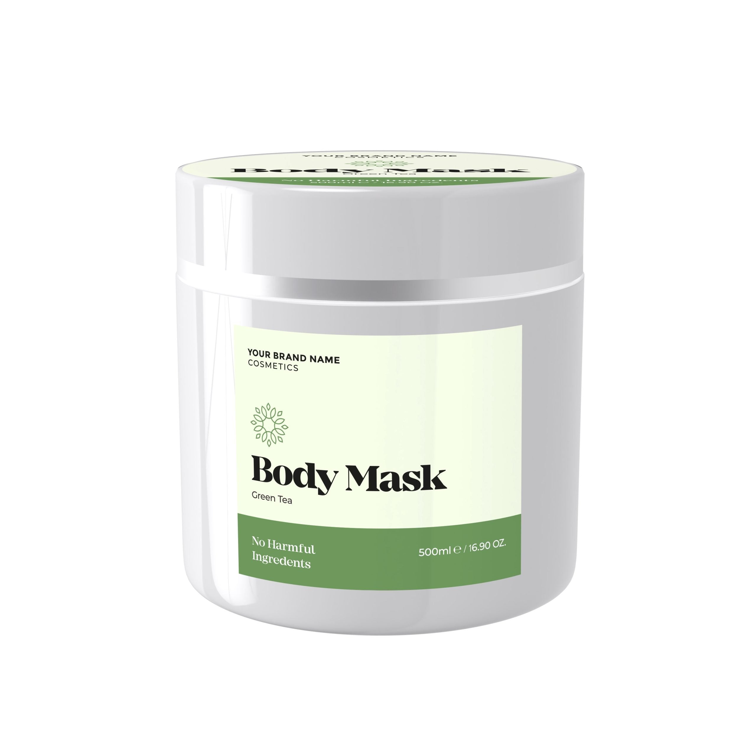 Body Mask Green Tea - 500 ml. - Made By Nature Labs - Private Label Natural Skin Care &amp; Cosmetics 