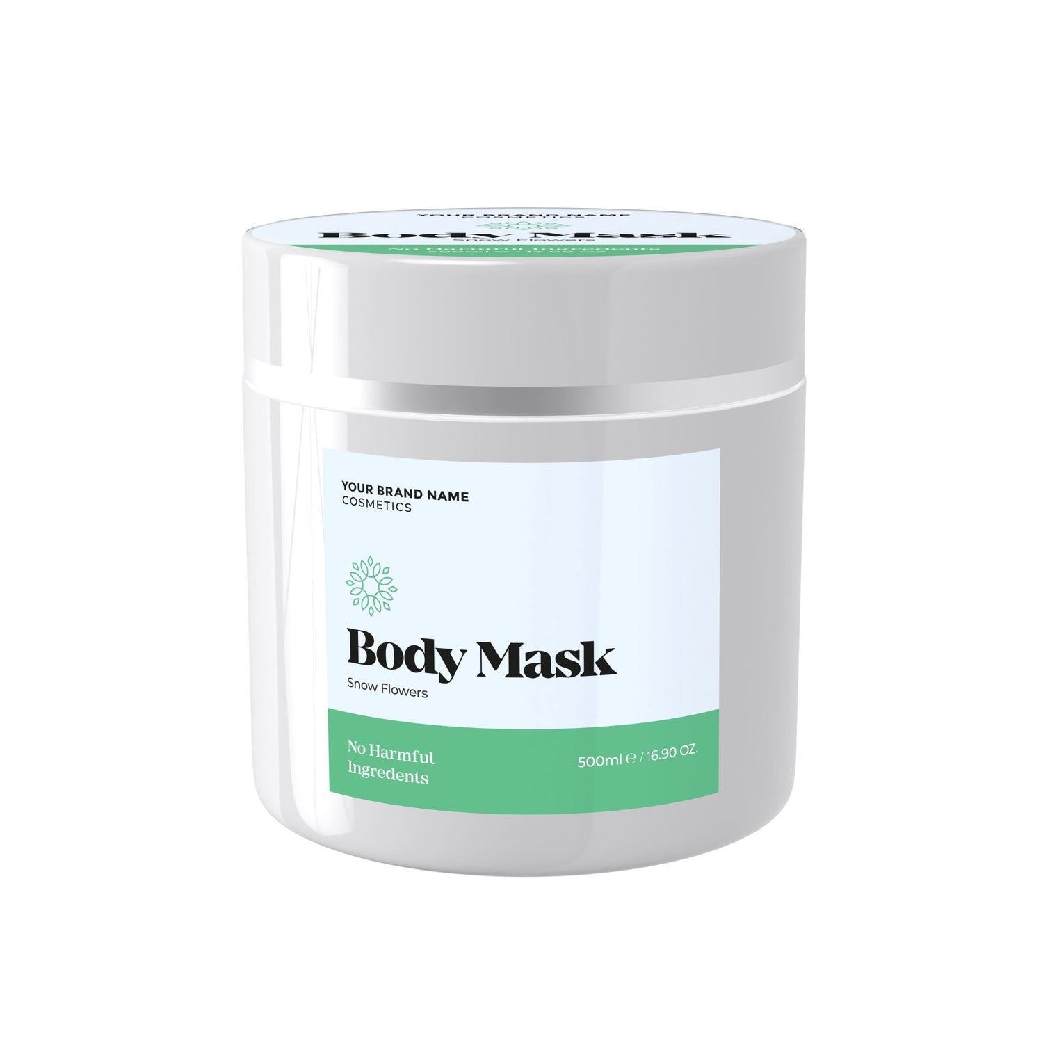 Body Mask Snow Flowers - 500 ml. - Made By Nature Labs - Private Label Natural Skin Care &amp; Cosmetics 