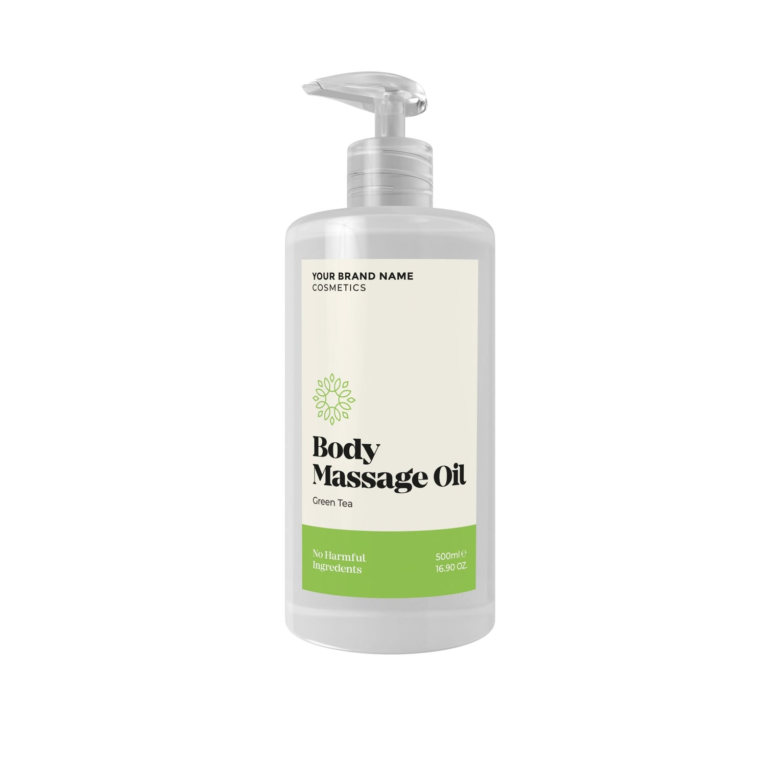 Massage Oil Green Tea - 500 ml. - Made By Nature Labs - Private Label Natural Skin Care &amp; Cosmetics 