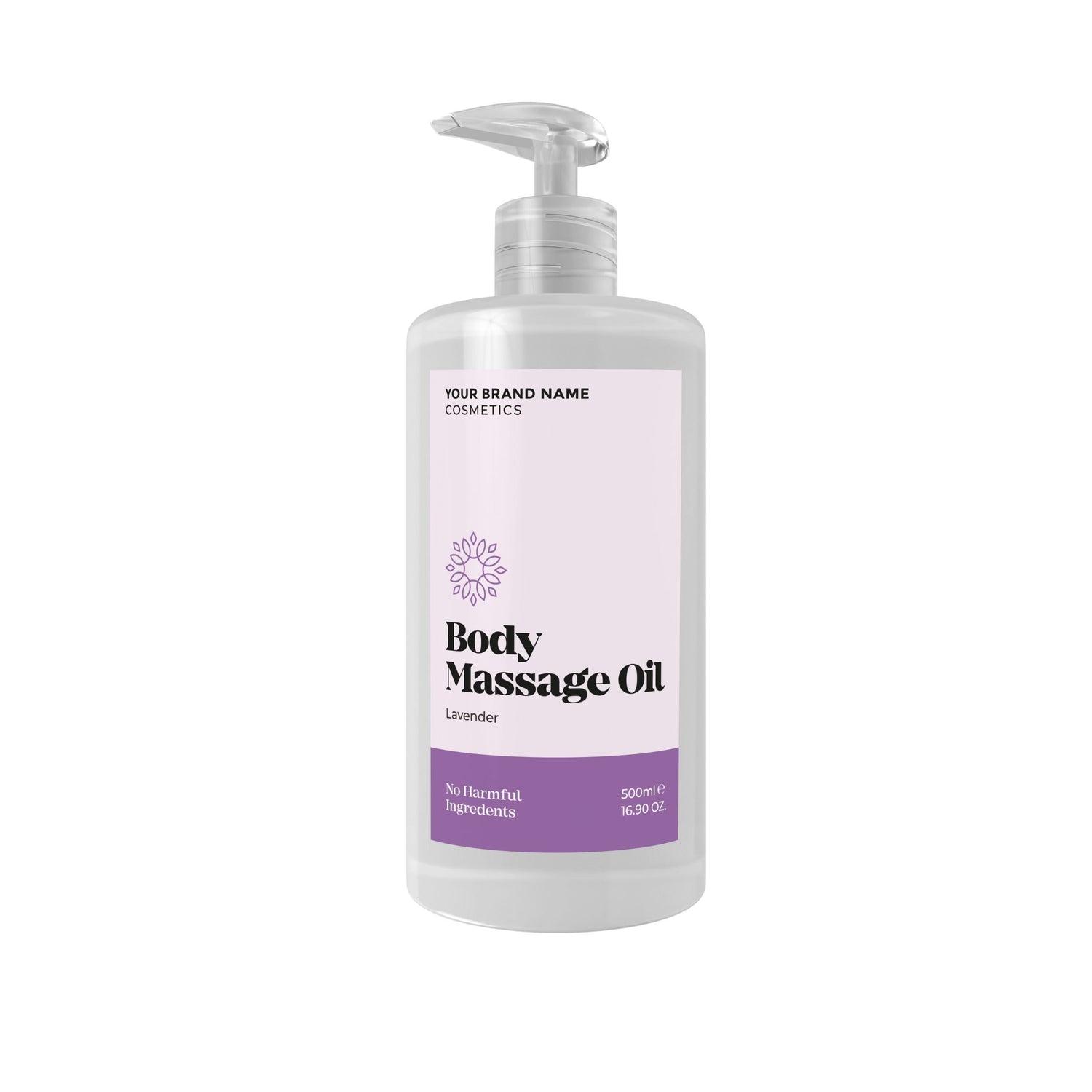 Massage Oil Lavender - 500 ml. - Made By Nature Labs - Private Label Natural Skin Care &amp; Cosmetics 