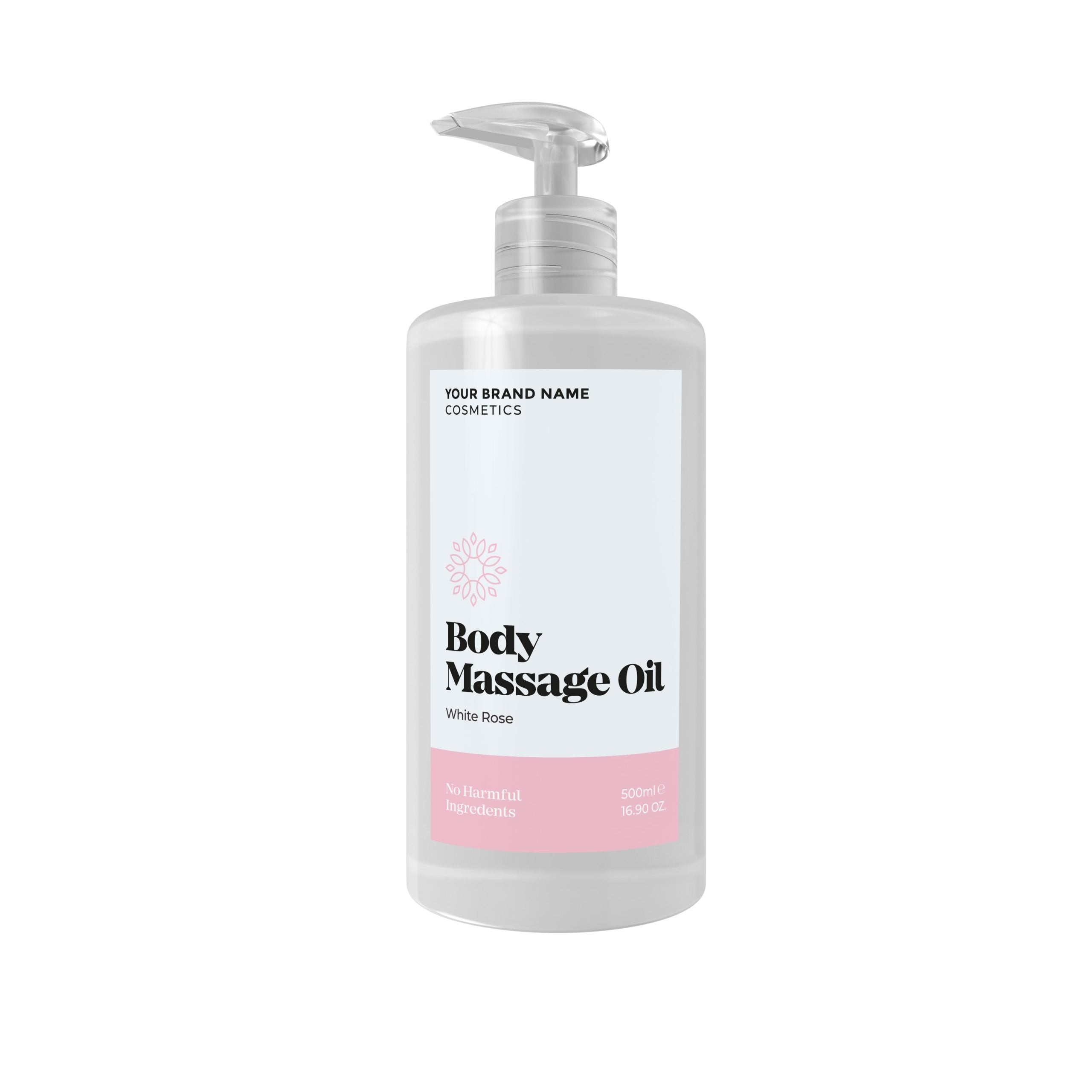 Massage Oil White Rose - 500 ml. - Made By Nature Labs - Private Label Natural Skin Care &amp; Cosmetics 