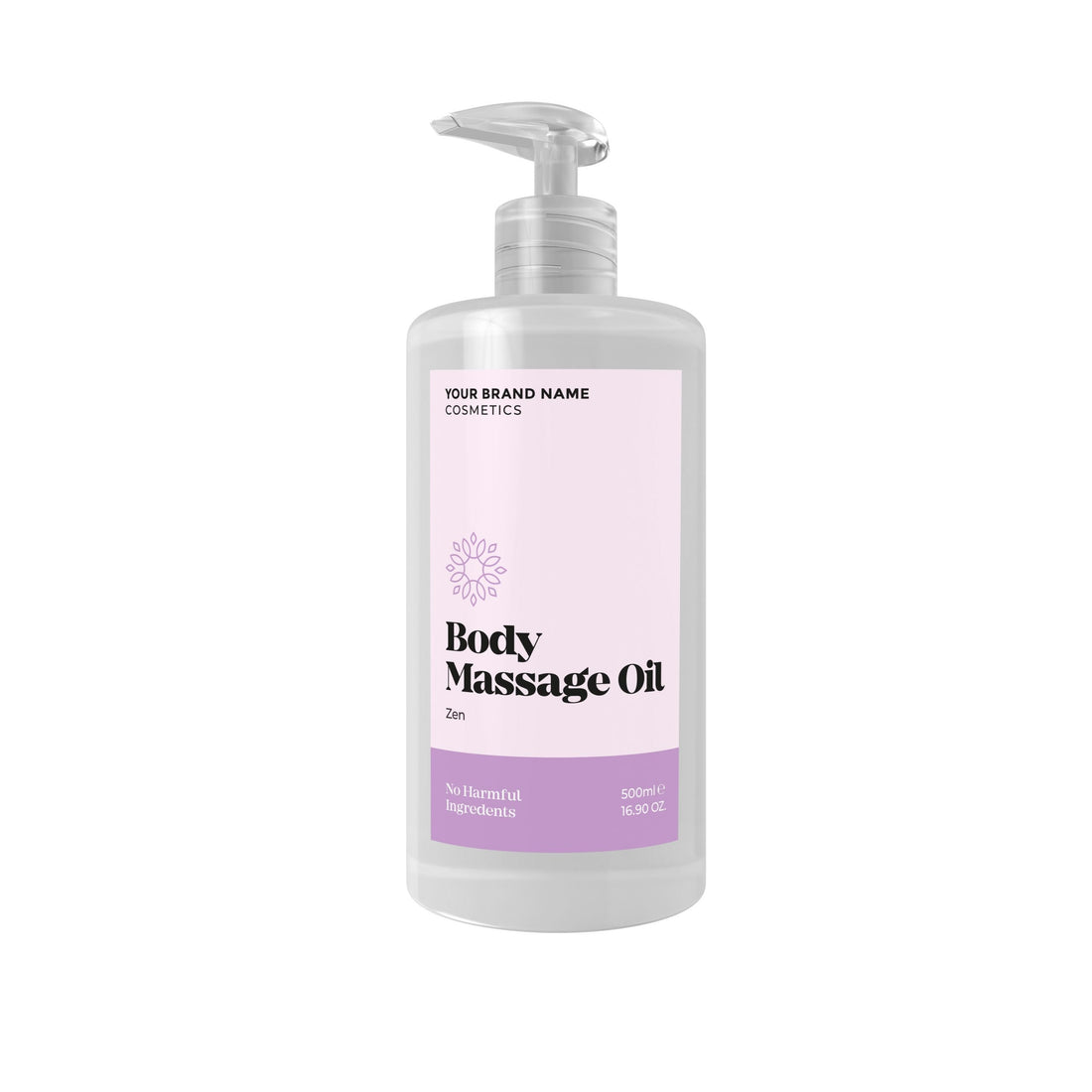 Massage Oil Aromatherapy Zen - 500 ml. - Made By Nature Labs - Private Label Natural Skin Care &amp; Cosmetics 