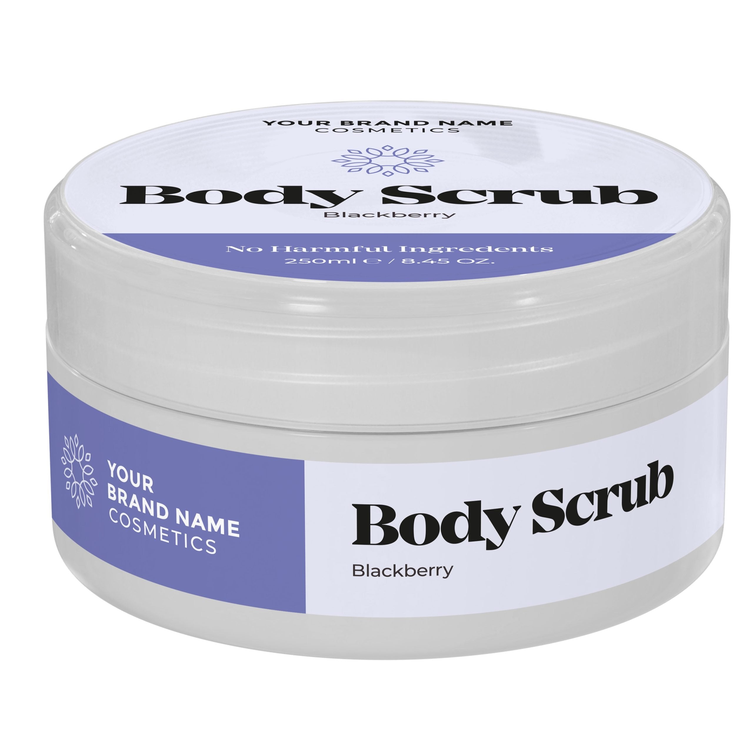 Body Scrub Blackberry - 250 ml. - Made By Nature Labs - Private Label Natural Skin Care &amp; Cosmetics 