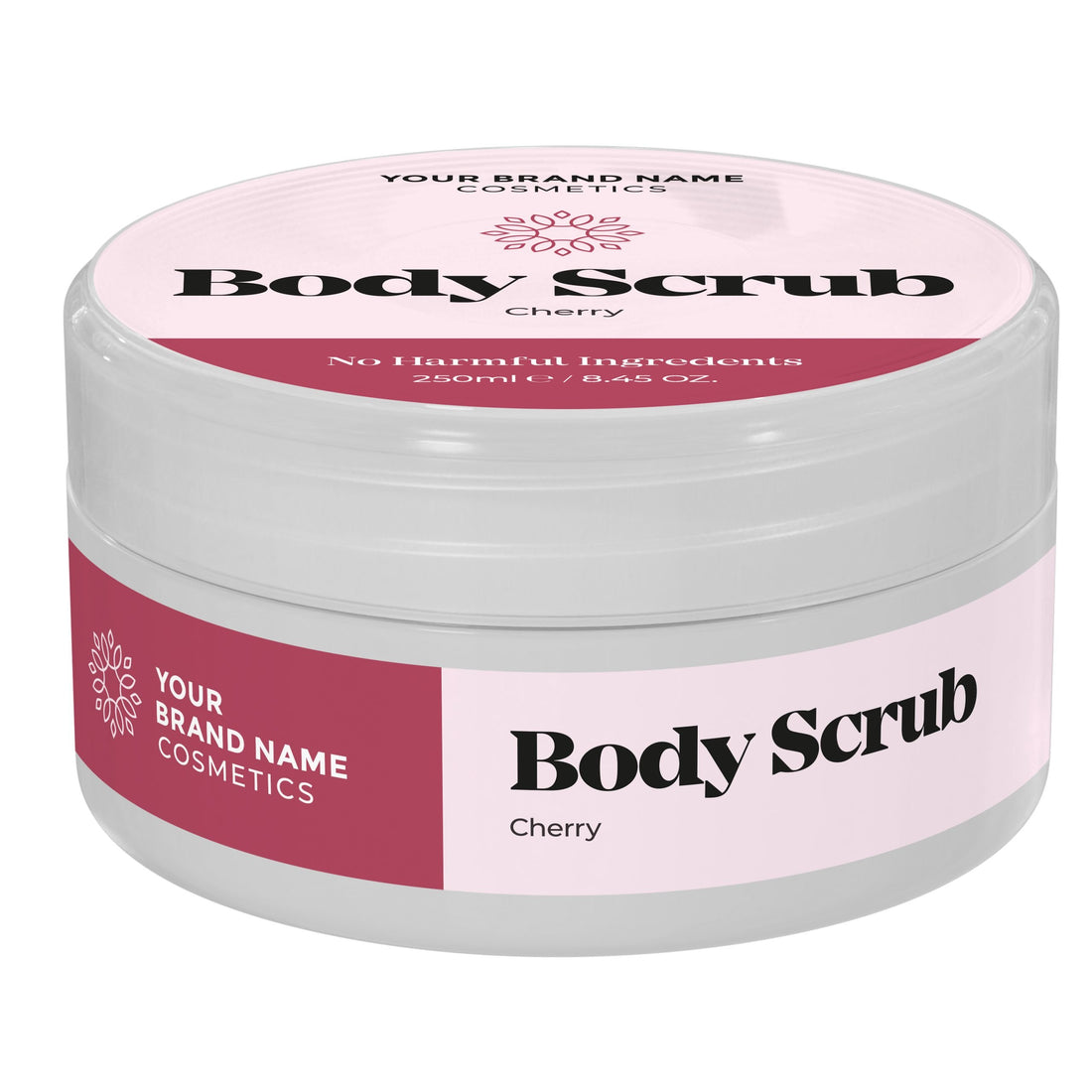 Body Scrub Cherry - 250 ml. - Made By Nature Labs - Private Label Natural Skin Care &amp; Cosmetics 