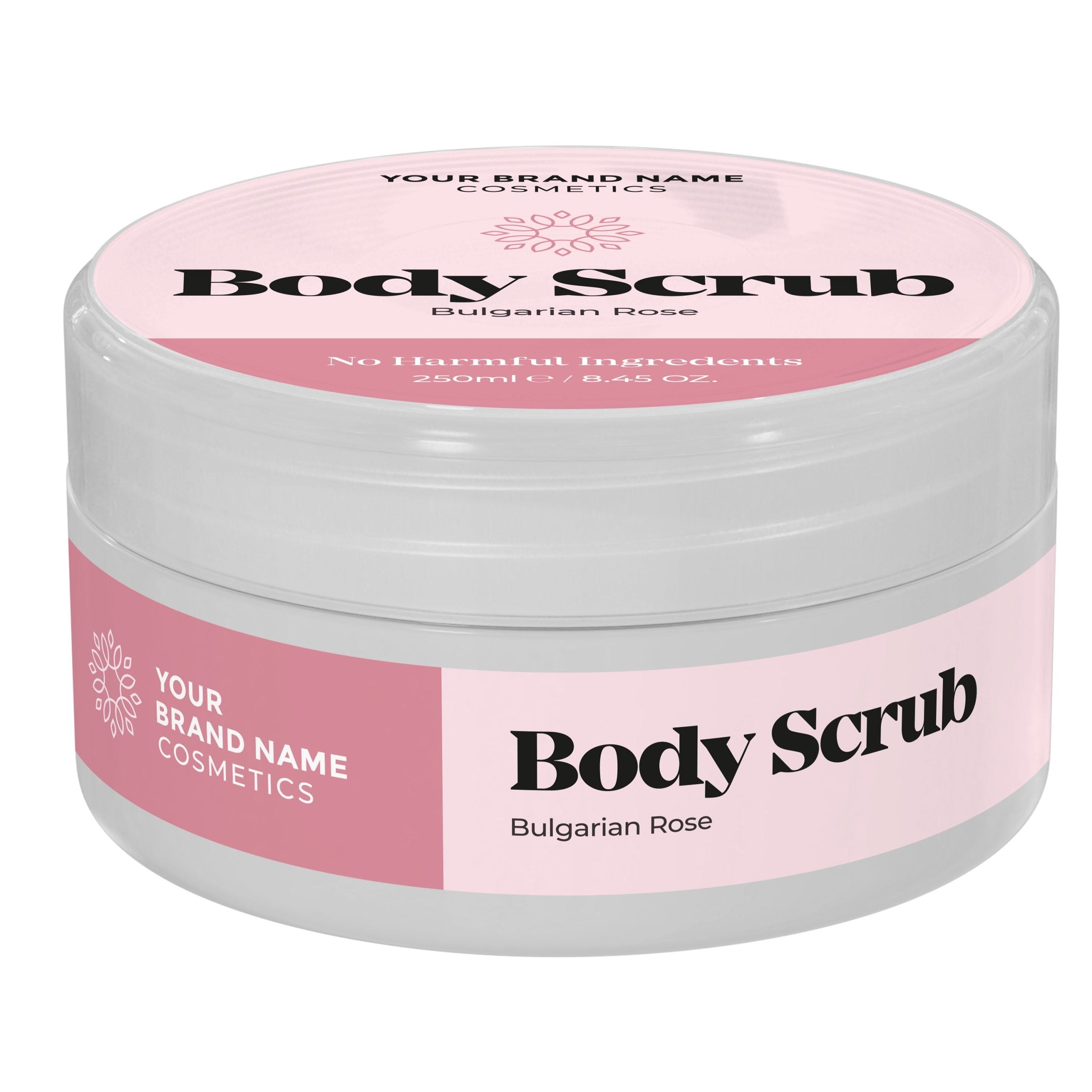 Exfoliating Body Scrub Bulgarian Rose - 250 ml. - Made By Nature Labs - Private Label Natural Skin Care &amp; Cosmetics 