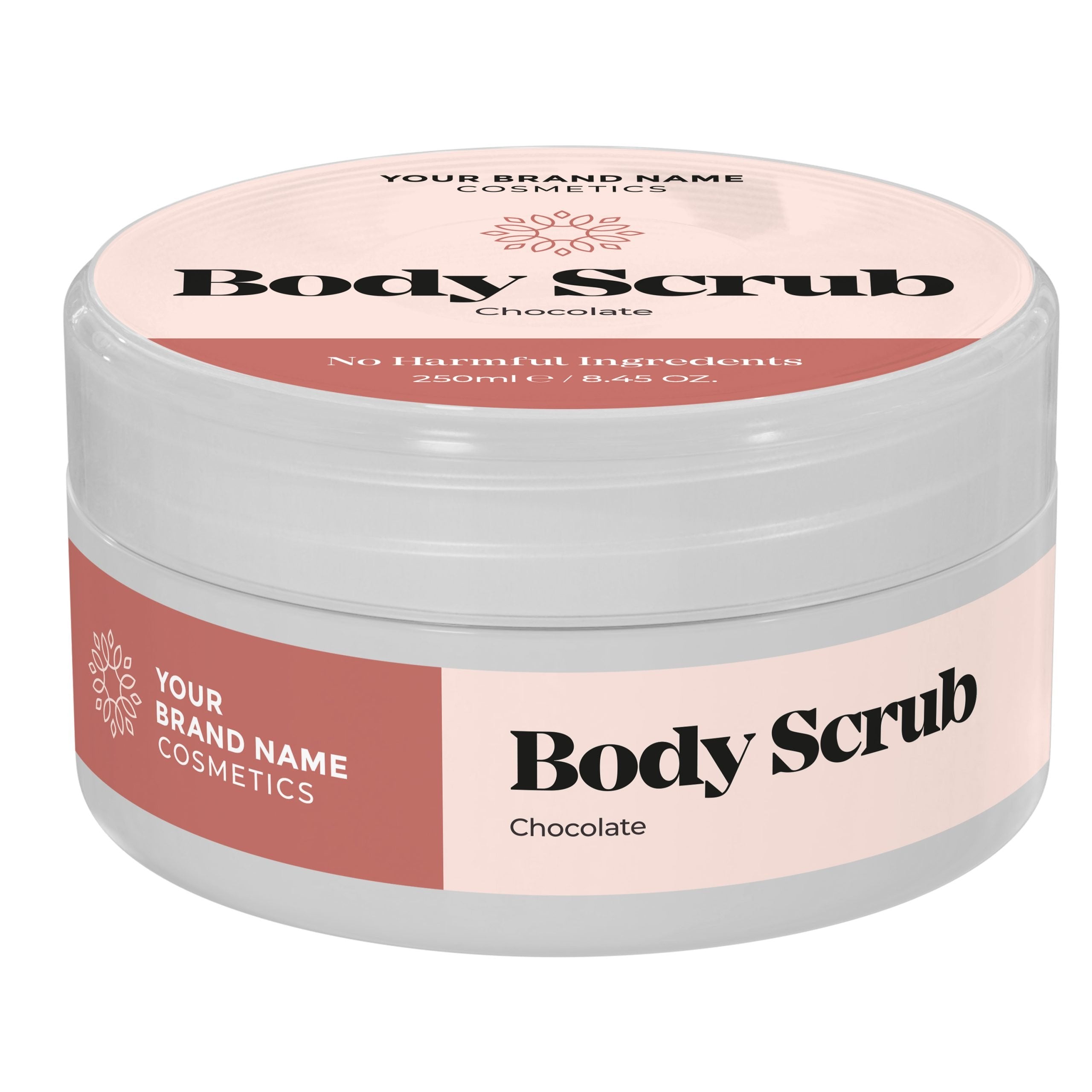 Body Scrub Chocolate - 250 ml. - Made By Nature Labs - Private Label Natural Skin Care &amp; Cosmetics 