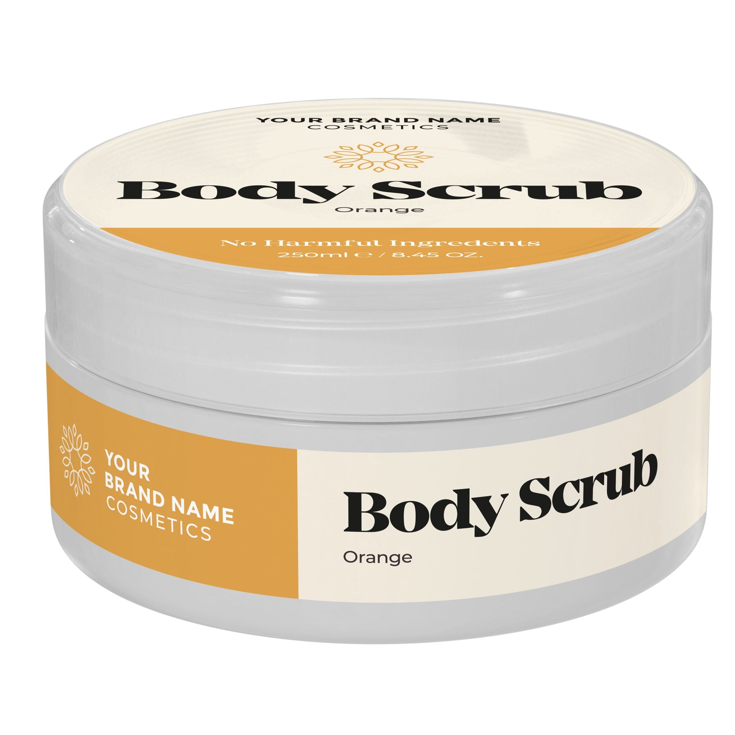 Body Scrub Orange - 250 ml. - Made By Nature Labs - Private Label Natural Skin Care &amp; Cosmetics 