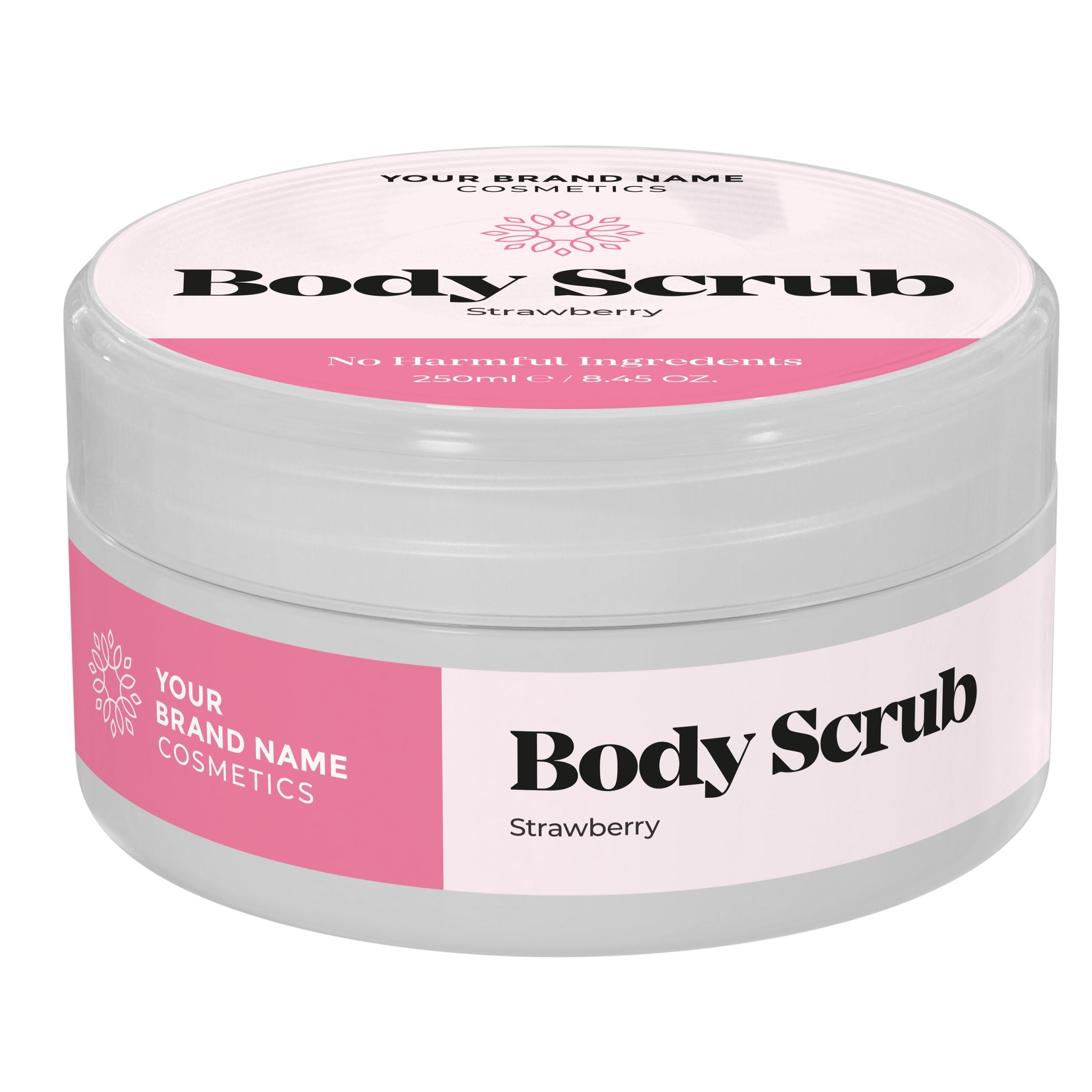 Body Scrub Strawberry - 250 ml. - Made By Nature Labs - Private Label Natural Skin Care &amp; Cosmetics 