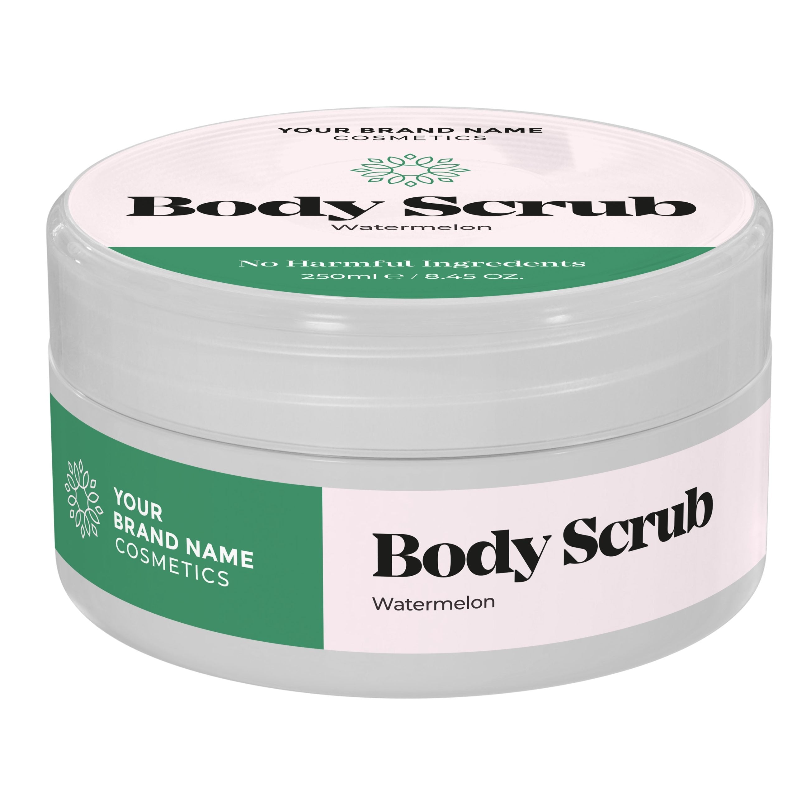 Exfoliating Body Scrub Watermelon - 250 ml. - Made By Nature Labs - Private Label Natural Skin Care &amp; Cosmetics 