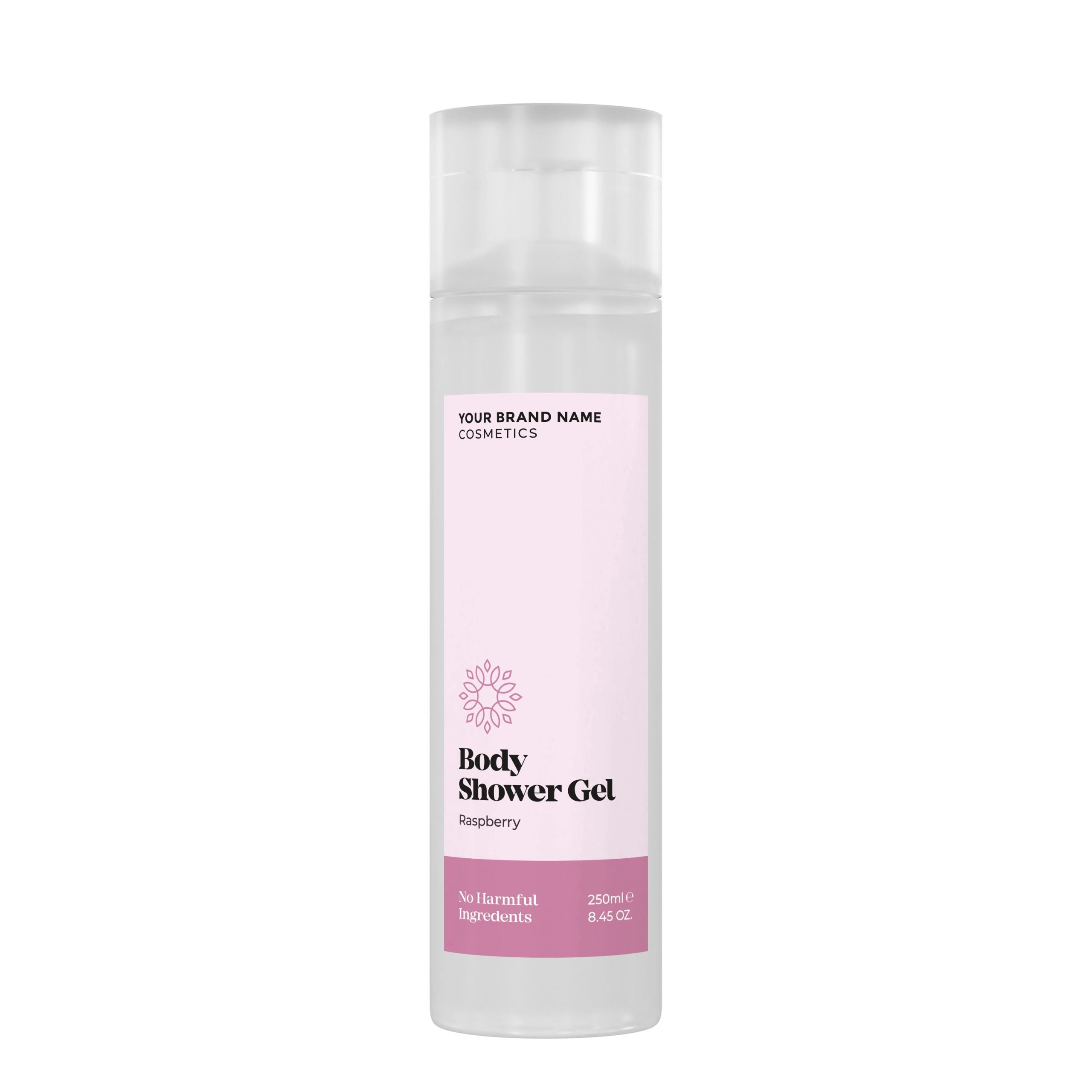 Refreshing Body Wash Raspberry - 250 ml. - Made By Nature Labs - Private Label Natural Skin Care &amp; Cosmetics 