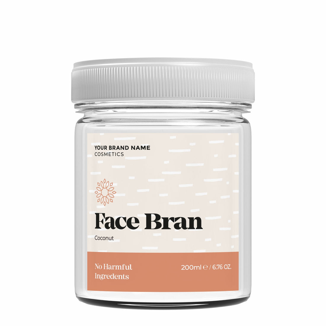 Exfoliating Face Bran Coconut - 200 ml. - Made By Nature Labs - Private Label Natural Skin Care &amp; Cosmetics 