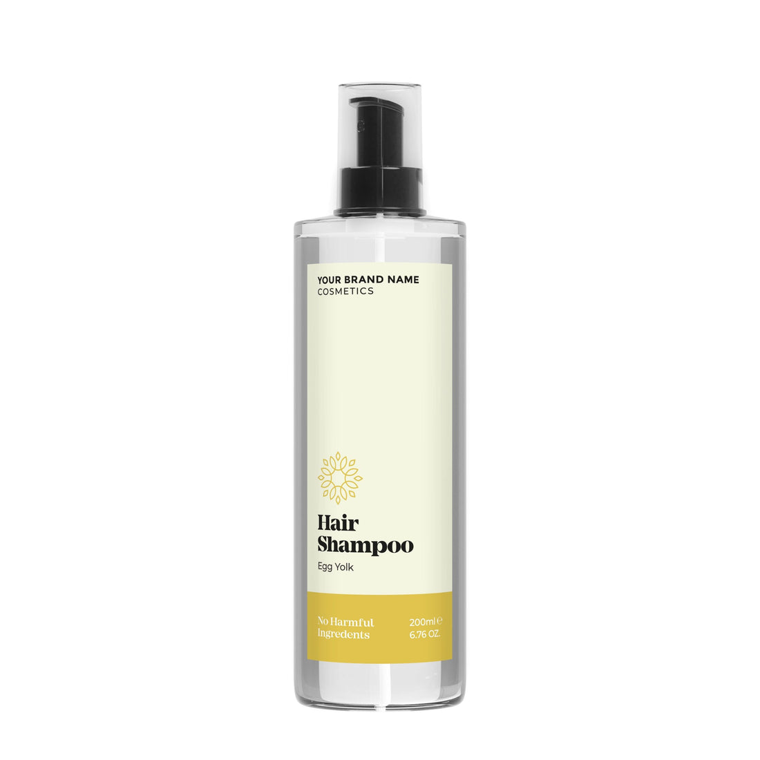 Shine Boosting Hair Shampoo with Egg Yolk - 200 ml. - Made By Nature Labs - Private Label Natural Skin Care &amp; Cosmetics 