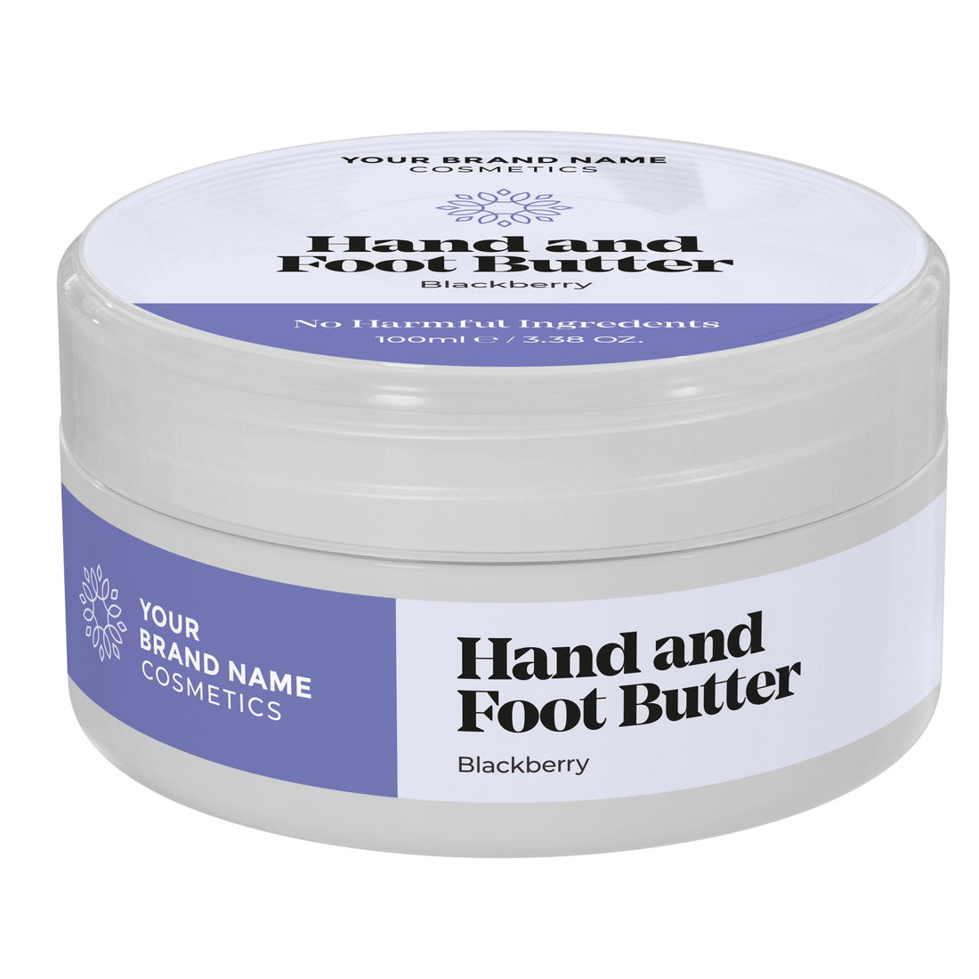 Hand And Foot Butter Blackberry - 100ml - Made By Nature Labs - Private Label Natural Skin Care &amp; Cosmetics 