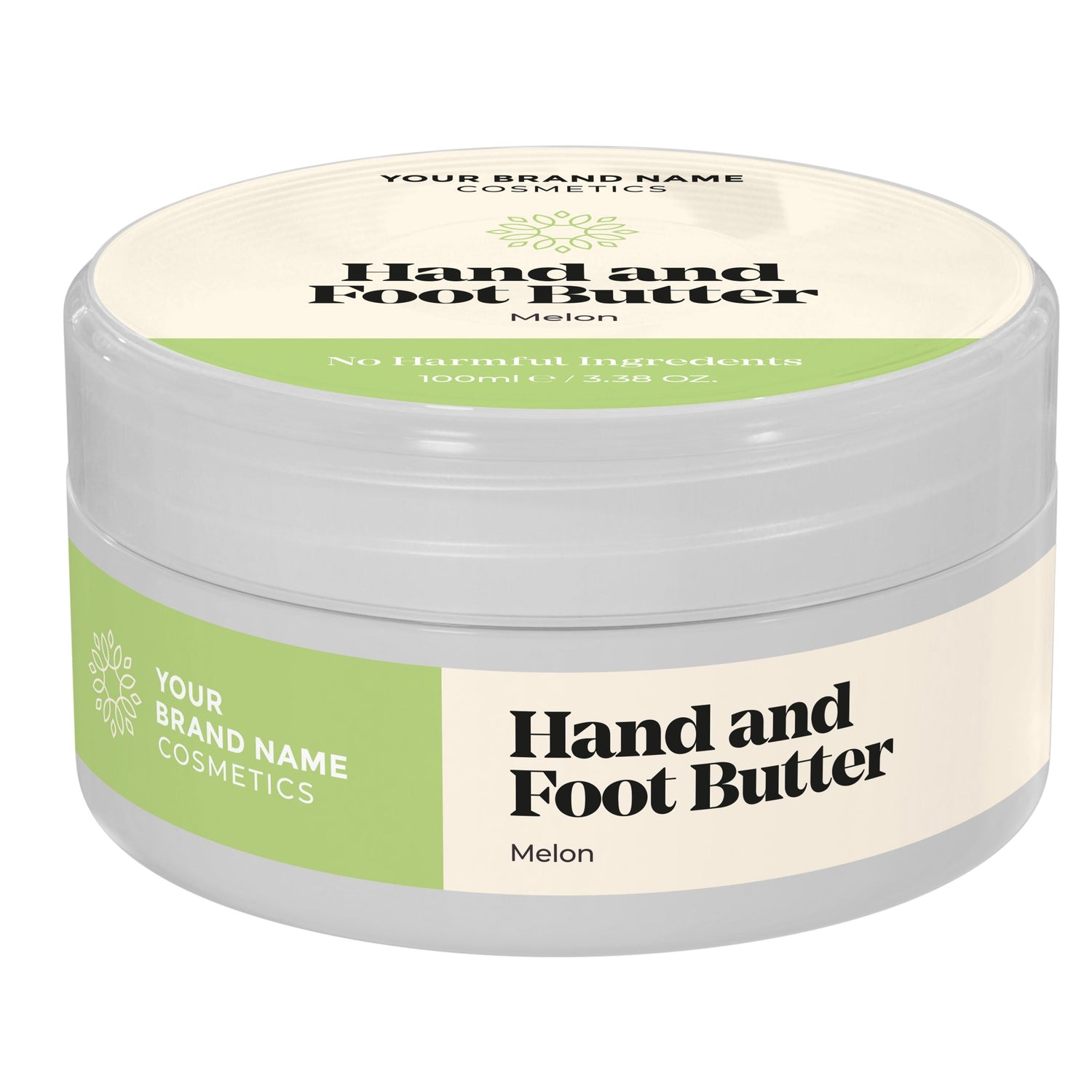 Hand And Foot Butter Melon - 100ml - Made By Nature Labs - Private Label Natural Skin Care &amp; Cosmetics 