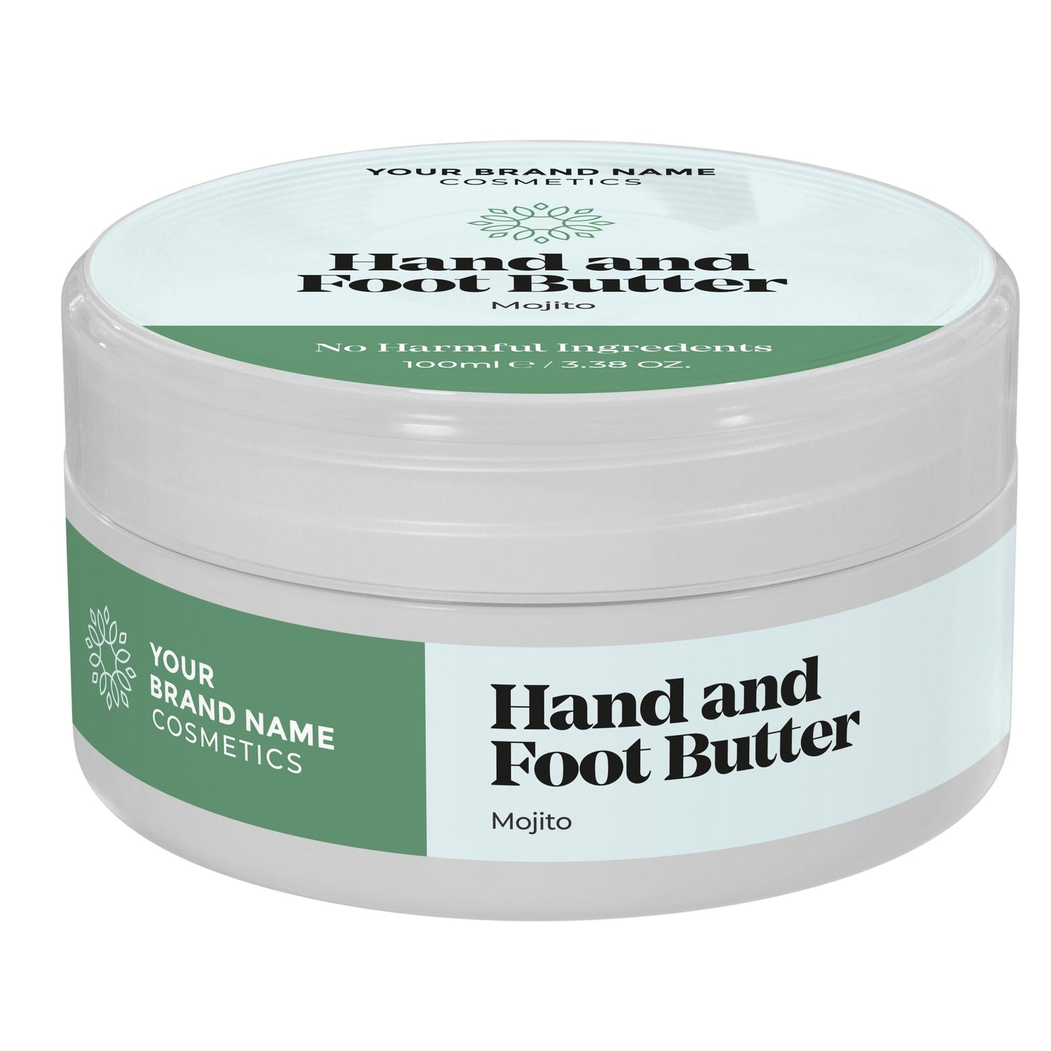 Hand And Foot Butter Mojito - 100ml - Made By Nature Labs - Private Label Natural Skin Care &amp; Cosmetics 