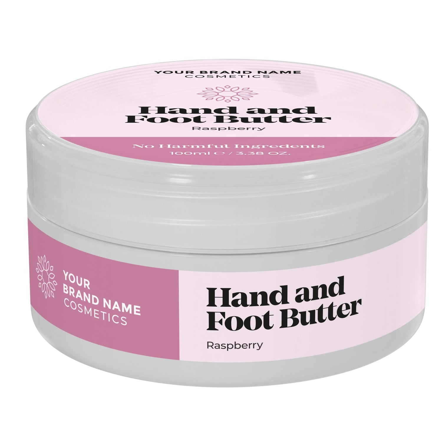 Hand And Foot Butter Raspberry - 100ml - Made By Nature Labs - Private Label Natural Skin Care &amp; Cosmetics 